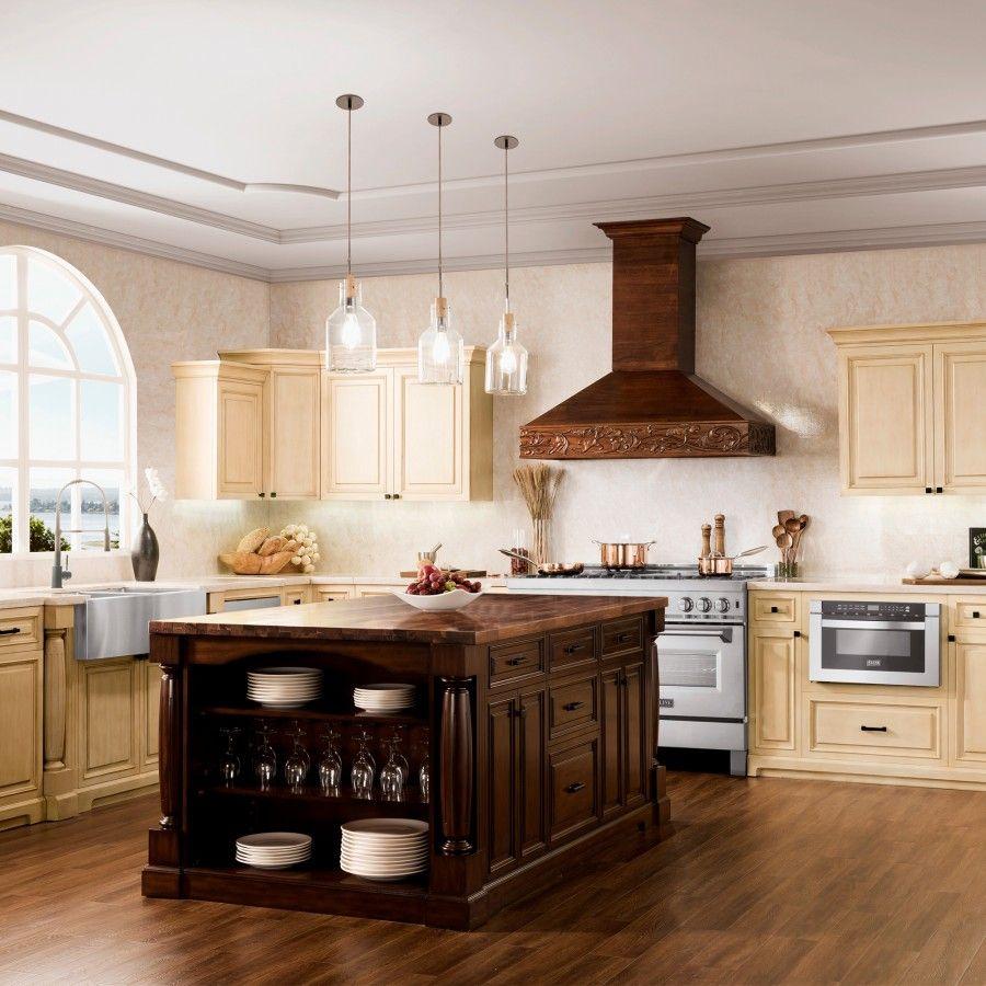 ZLINE 30 in. Wooden Wall Mount Range Hood in Walnut and Hamilton - Includes Remote Motor