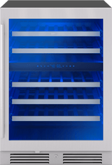 Presrv Wine Cooler, 24in UC, SS+Gls, Rvs Door, 2Z