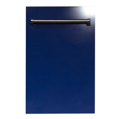 ZLINE 18 in. Compact Top Control Dishwasher with Stainless Steel Tub and Traditional Handle, 52dBa (DW-18) [Color: Blue Gloss]