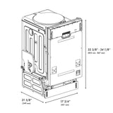 ZLINE 18 in. Compact Panel Ready Top Control Dishwasher with Stainless Steel Tub, 54dBa (DW7714-18)