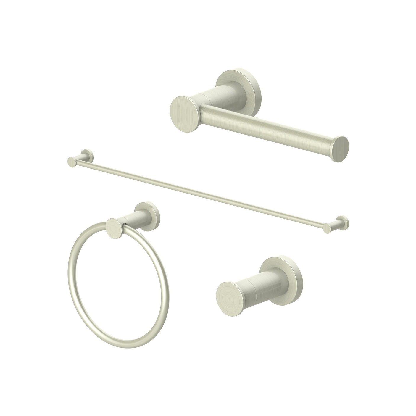 ZLINE Emerald Bay Bathroom Accessories Package with Towel Rail, Hook, Ring and Toilet Paper Holder with Color Options (4BP-EMBYACC) [Color: Polished Gold]