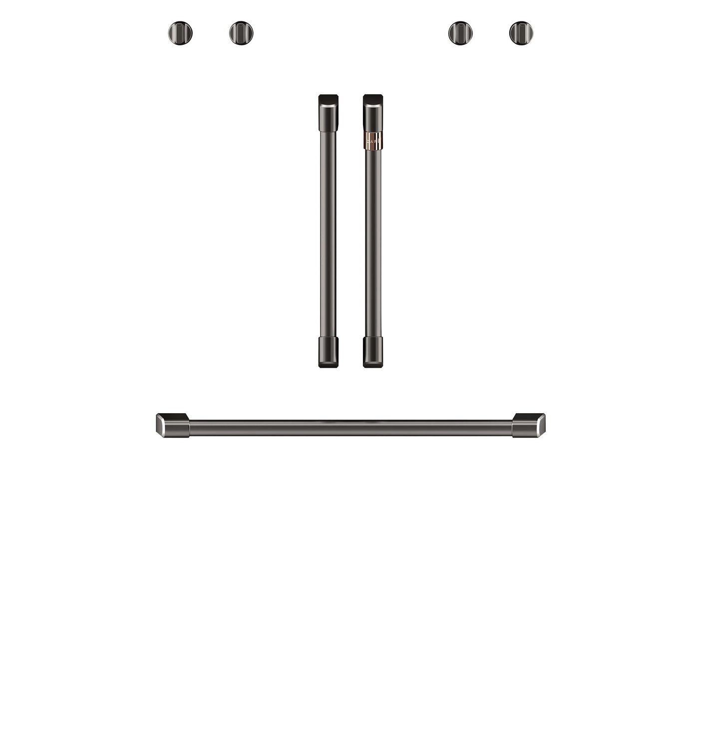 Café™ 2 French-Door Handles; 1 - 30" Handle; - Brushed Black
