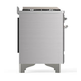 ILVE UM60FSNR3SSCLP Majestic III 60 inch Dual Fuel Range with 7 Burners, Griddle and French Top, Dual Function Burner with up to 25,000 BTU (Liquid Propane, Triple Glass Door, Stainless Steel, Chrome)