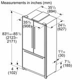 Benchmark™ Built-in Bottom Freezer Refrigerator 36'' Softclose® Flat Hinge