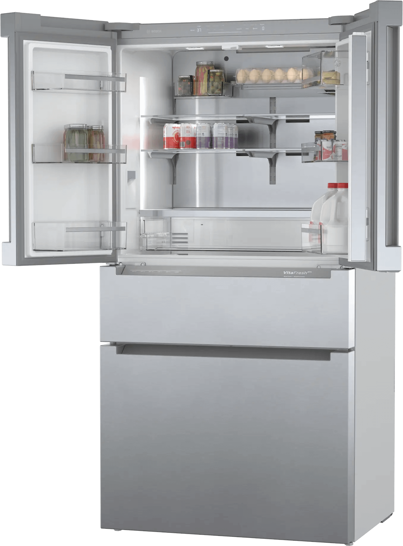 800 Series French Door Bottom Mount Refrigerator 36" Stainless steel (with anti-fingerprint)