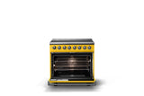 36"W. Induction Range (Finish: Daffodil, Trim: Polished Chrome)