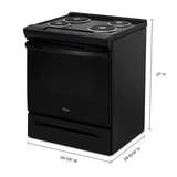 4.8 cu. ft. Guided Electric Front Control Coil Range