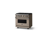 36"W. Sealed Burner Gas Range (Burner: 6b, Finish: Nantucket, Trim: Polished Chrome, Fuel: Natural Gas)
