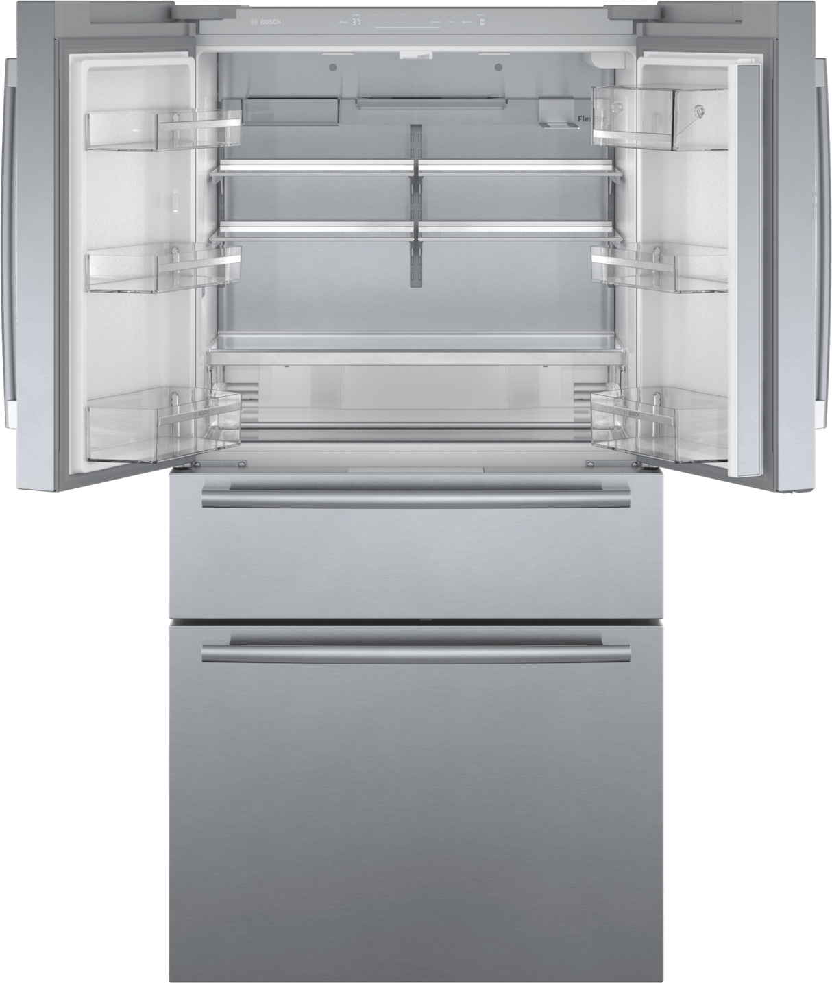 800 Series French Door Bottom Mount Refrigerator 36" Stainless steel (with anti-fingerprint)