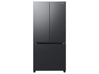 18 cu. ft. Counter Depth 3-Door French Door Refrigerator in Matte Black Steel