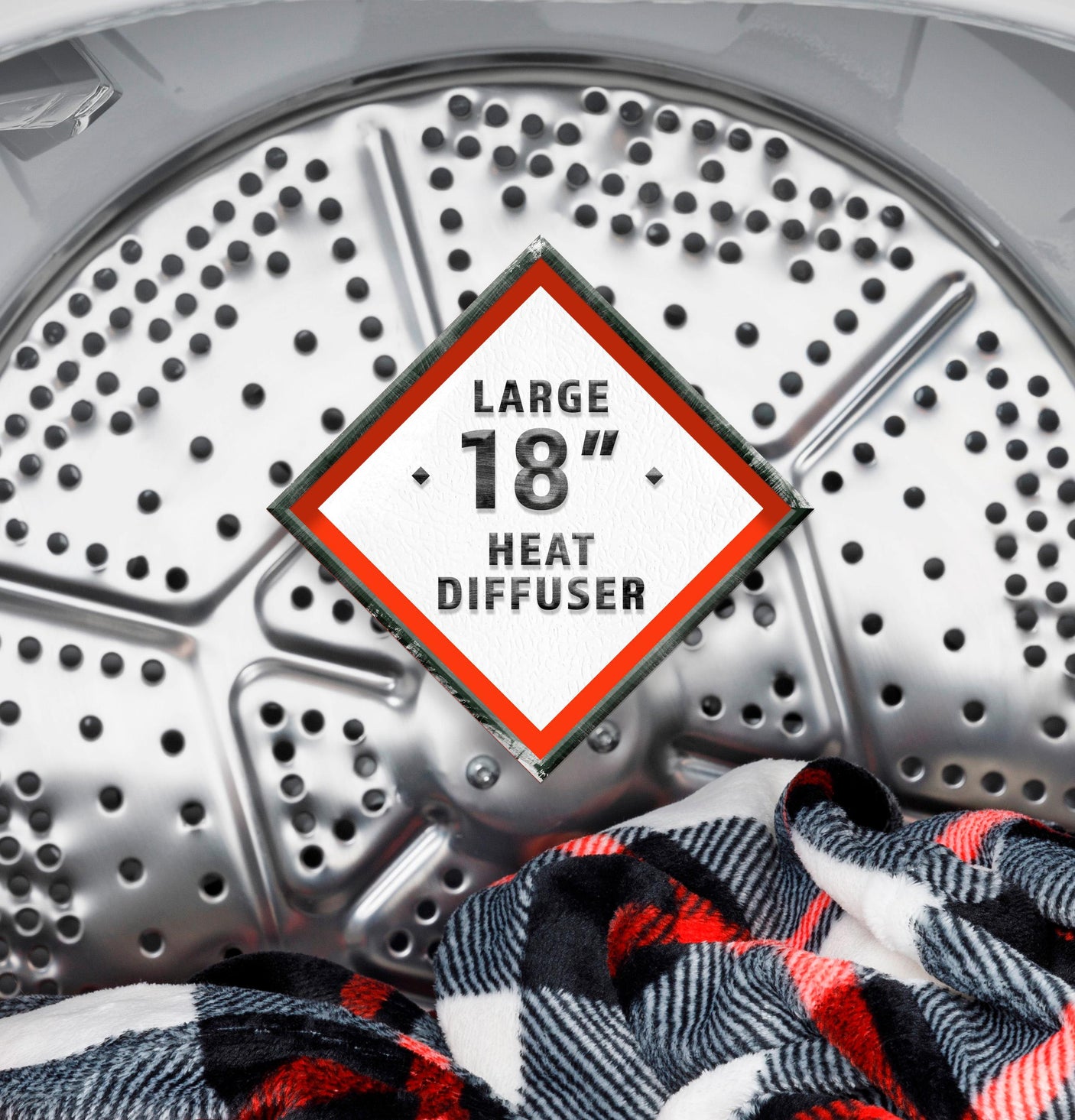 Hotpoint® 6.2 cu. ft. Capacity&#x00A0;&#x00A0;Electric&#x00A0;Dryer&#x00A0;with Up To 120 ft. Venting and Shallow Depth&#x200B;