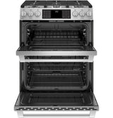 GE Cafe™ Series 30" Slide-In Front Control Dual-Fuel Double Oven with Convection Range