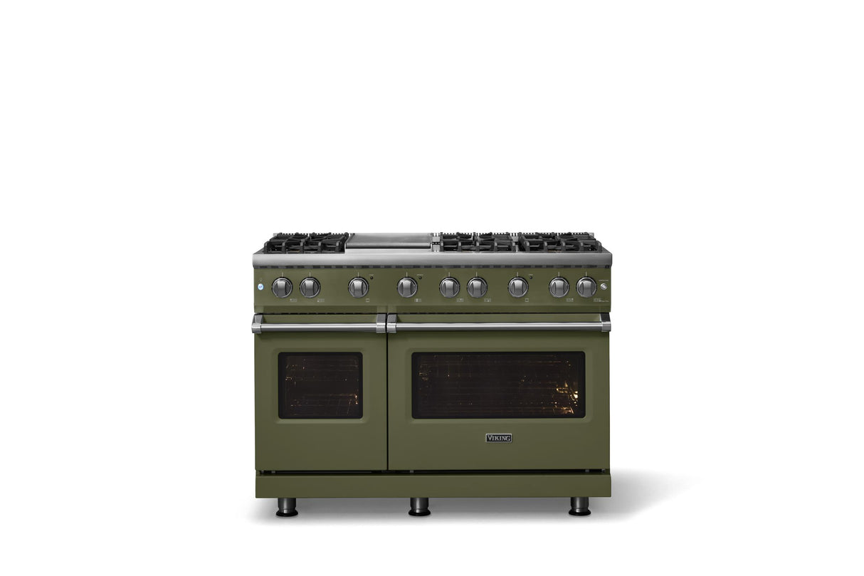 48"W. Sealed Burner Gas Range (Burner: 6g, Finish: Martini, Trim: Polished Chrome, Fuel: Natural Gas)