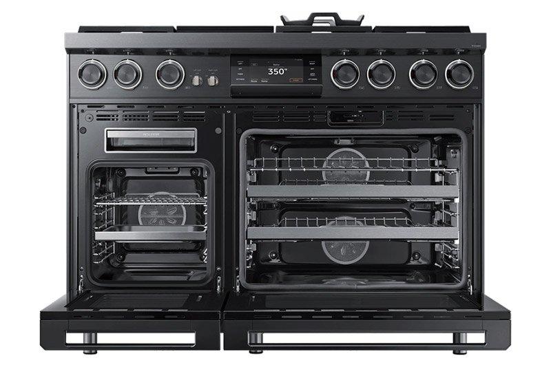 48" Pro Dual-Fuel Steam Range, Graphite Stainless Steel, Natural Gas/High Altitude