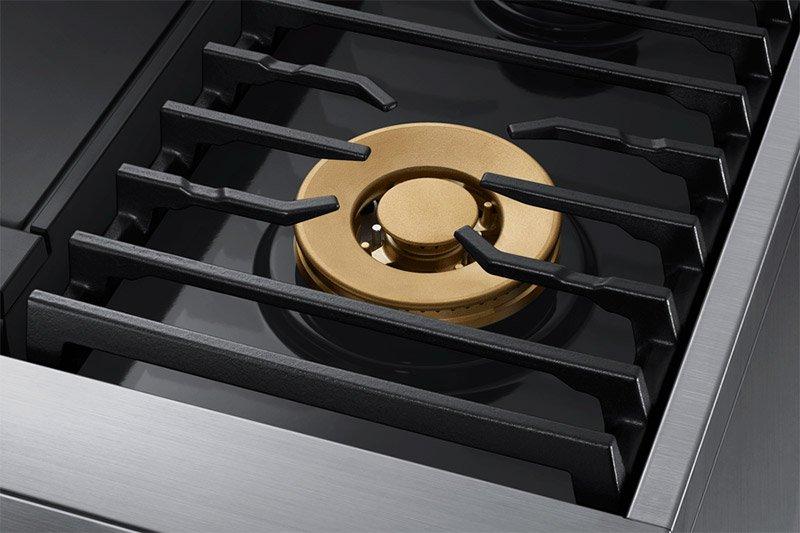 36" Pro Dual-Fuel Steam Range, Silver Stainless Steel, Natural Gas