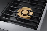 36" Pro Dual-Fuel Steam Range, Silver Stainless Steel, Natural Gas