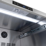 ZLINE Autograph Edition 24 in. Touchstone 168 Can Outdoor-Rated Dual Refrigerator Drawer with DuraSnow' Stainless Steel Doors and Matte Black Handles (RDSOZ-SN-24-MB)