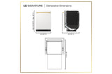 LG SIGNATURE FlushFit™ 24 Inch 39 dBA Dishwasher with 1-Hour Wash & Dry, QuadWash® Pro, and Dynamic Heat Dry™ with AutoVent™ Dry