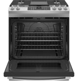 GE® 30" Slide-In Front-Control Convection Gas Range with No Preheat Air Fry