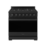 36 Inch Professional Liquid Propane Range With Precision Knob Control In Black  Gordon Ramsay Series