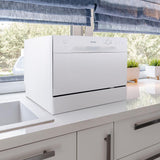 Danby 6 Place Setting Countertop Dishwasher in White