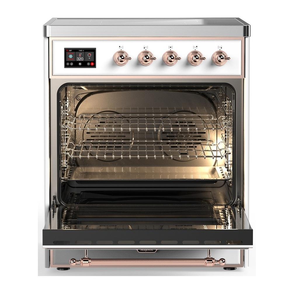 ILVE UMIB30NR3RAP Majestic III 30 inch Induction Range with 4 Elements, 4 cu. ft. Oven Capacity (Triple Glass Door, RAL, Copper)