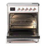 ILVE UMIB30NR3RAP Majestic III 30 inch Induction Range with 4 Elements, 4 cu. ft. Oven Capacity (Triple Glass Door, RAL, Copper)