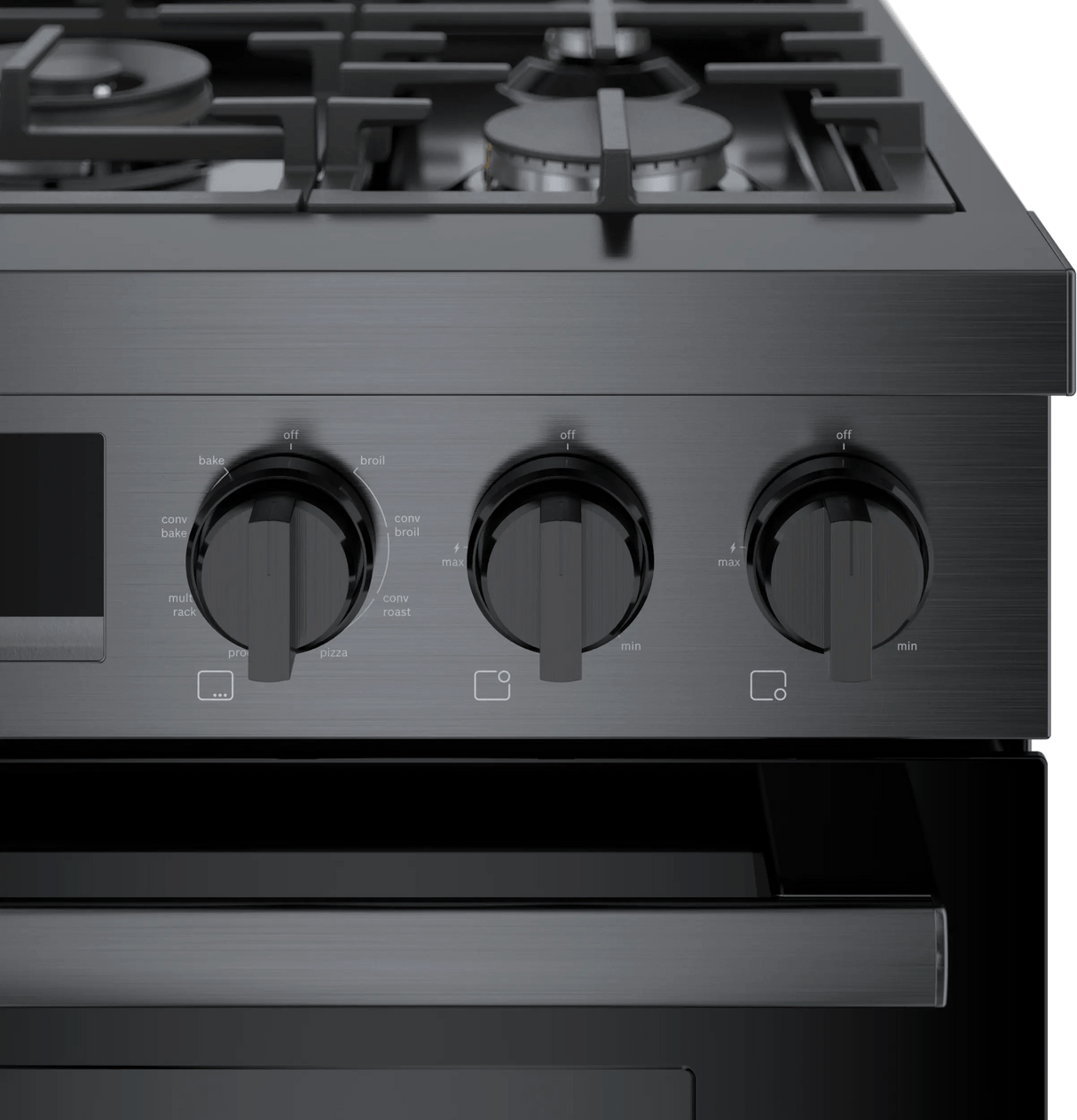 800 Series Dual Fuel Freestanding Range 30" Black Stainless Steel
