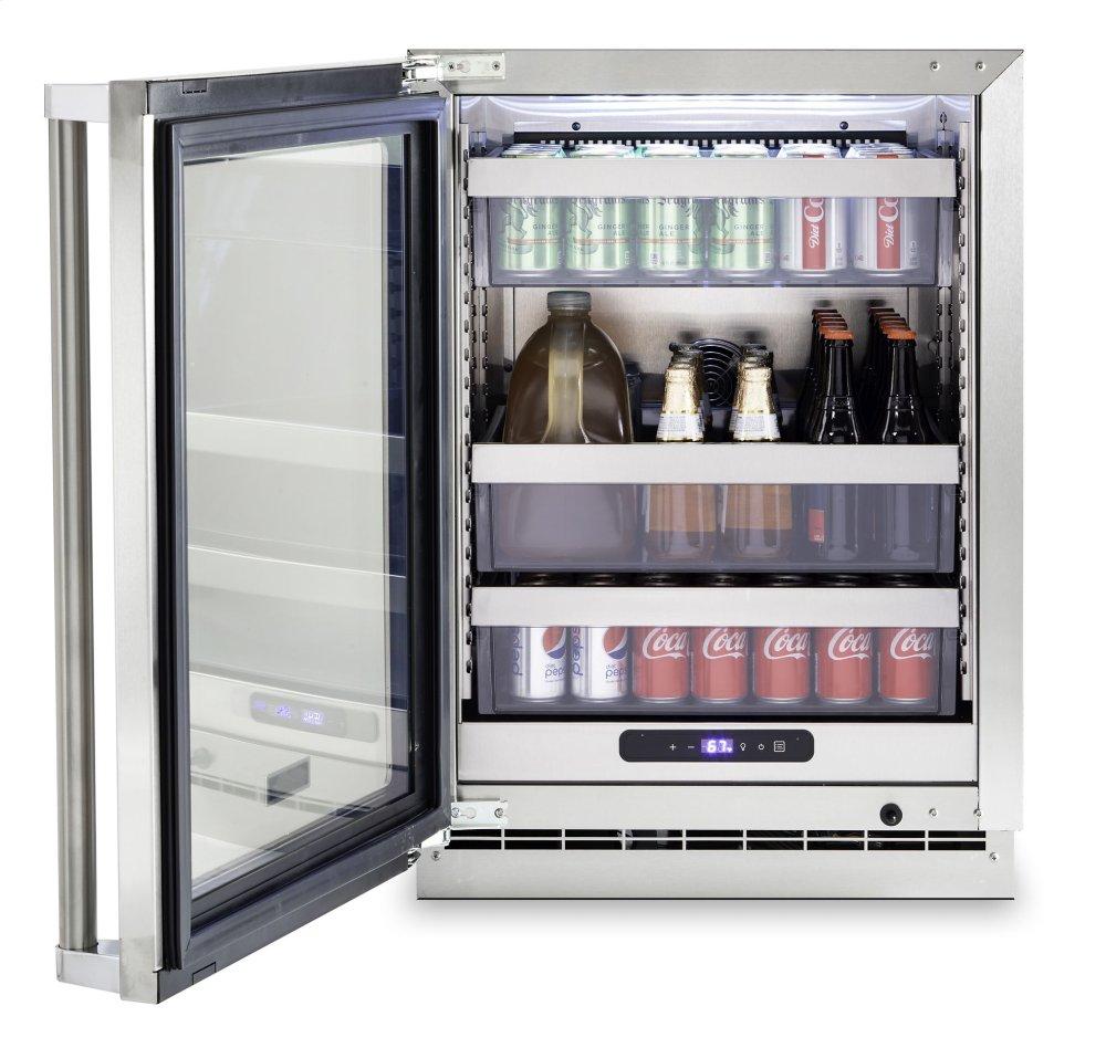24"W. Stainless Steel Interior Undercounter Refrigeration - VURE