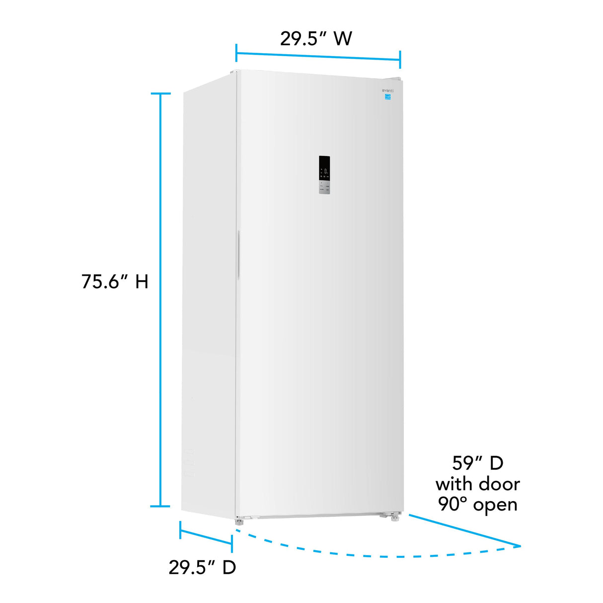 Avanti MaxxSpace Insulation™ Technology Garage-Ready Frost-Free Convertible Upright Freezer, 23 cu. ft., ENERGY STAR, White (AV230VFLJM0W)