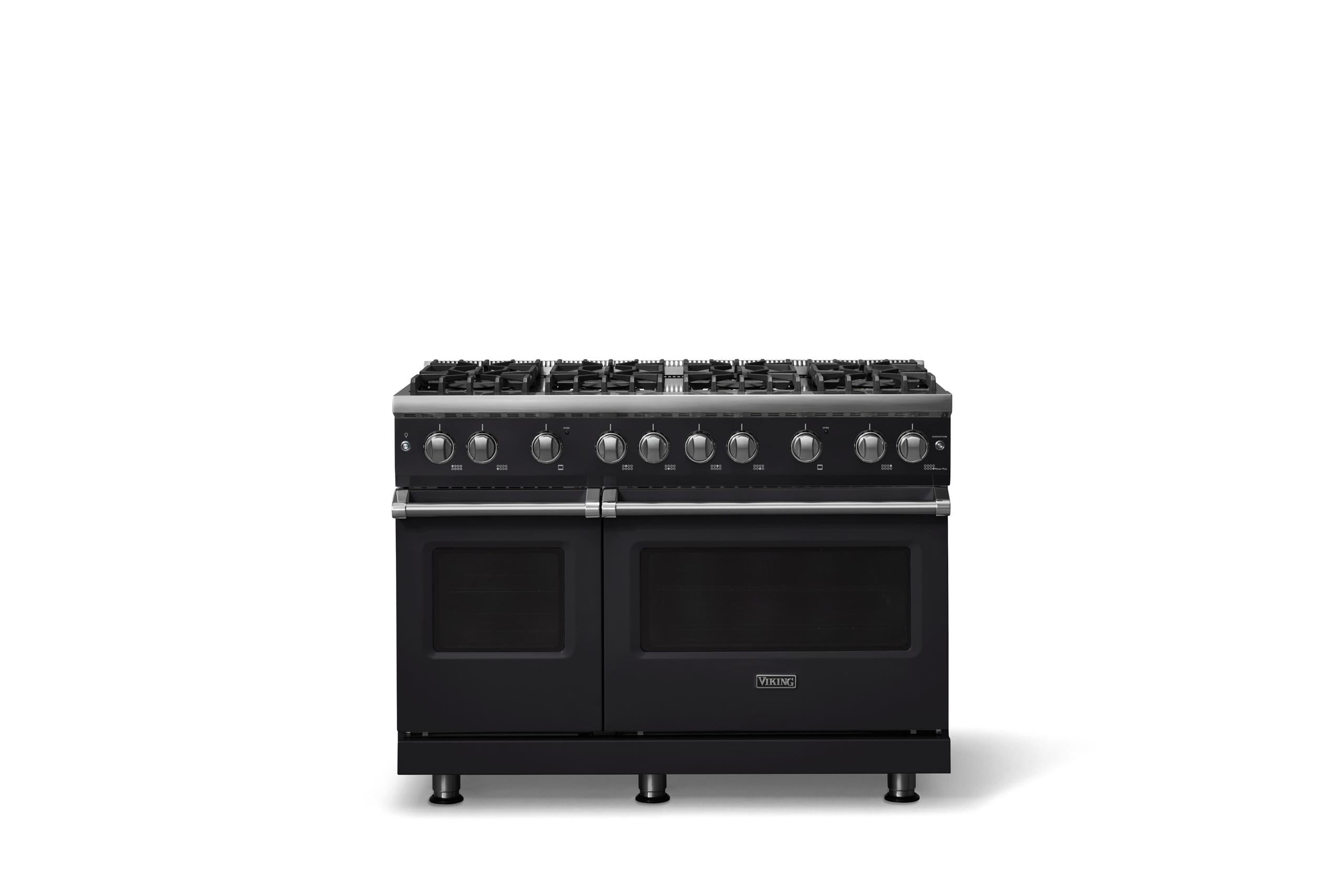 48"W. Sealed Burner Gas Range (Burner: 8b, Finish: Onyx, Trim: Polished Chrome, Fuel: Propane)