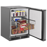 24-In Outdoor Built-In All Freezer with Door Style - Stainless Steel