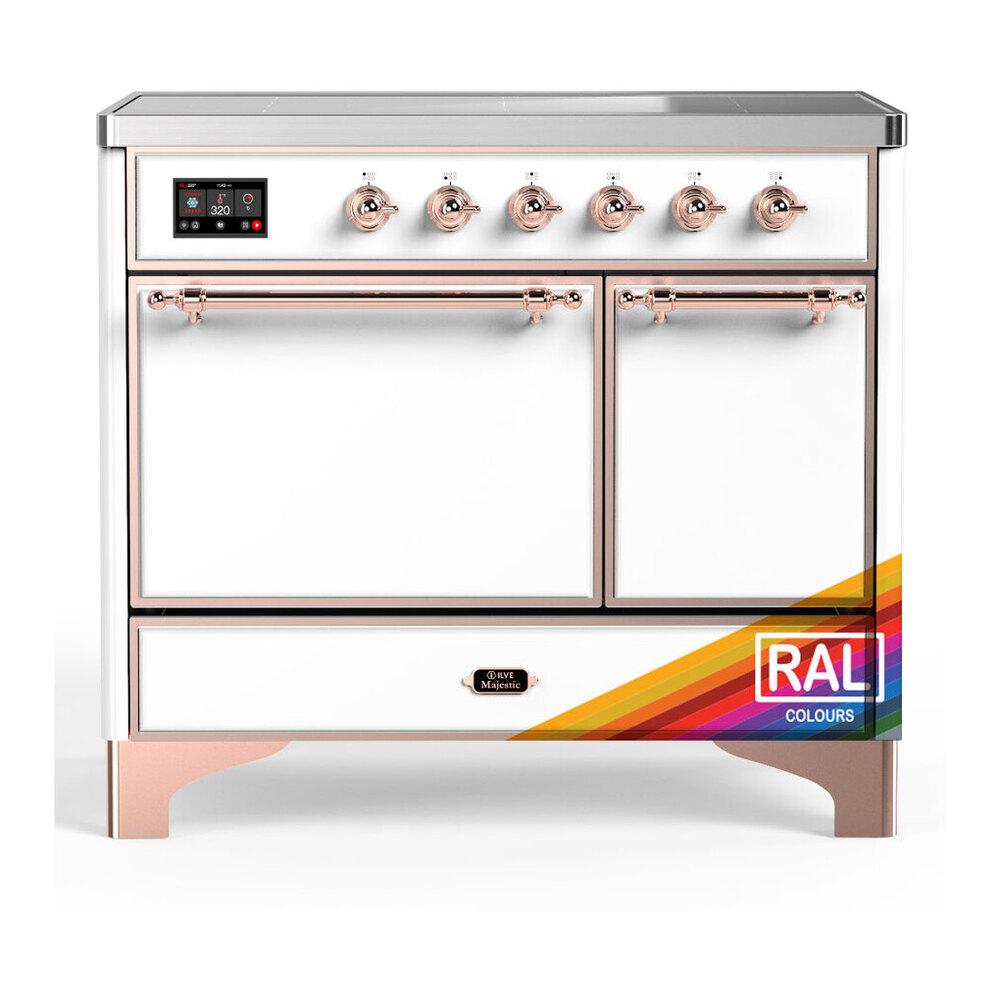 ILVE UMDIB40QNR3RAP Majestic III 40 inch Induction Range with 6 Elements, 3.82 cu. ft. Total Oven Capacity (Solid Door, RAL, Copper)