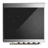 ILVE UMIB30NR3WHB Majestic III 30 inch Induction Range with 4 Elements, 4 cu. ft. Oven Capacity (Triple Glass Door, White, Burnished)