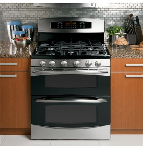 GE Profile™ Series 30" Free-Standing Gas Double Oven with Convection Range