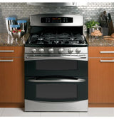 GE Profile™ Series 30" Free-Standing Gas Double Oven with Convection Range