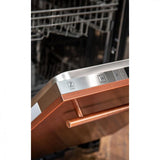 ZLINE 24 in. Top Control Dishwasher with Stainless Steel Tub and Modern Style Handle, 52dBa (DW-24) [Color: Copper]