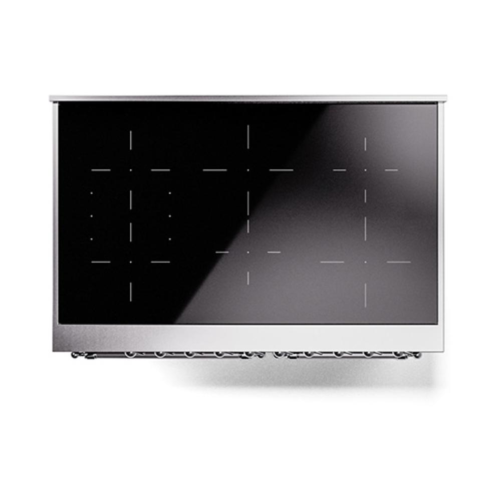 ILVE UNDI406QNMPEGC Nostalgie II Noblesse 40 inch Induction Range (Solid Door, Emerald Green, Chrome)