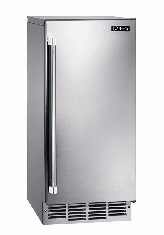 15" Signature Series Clear Ice Maker with pump, stainless steel solid door, hinge left, R290