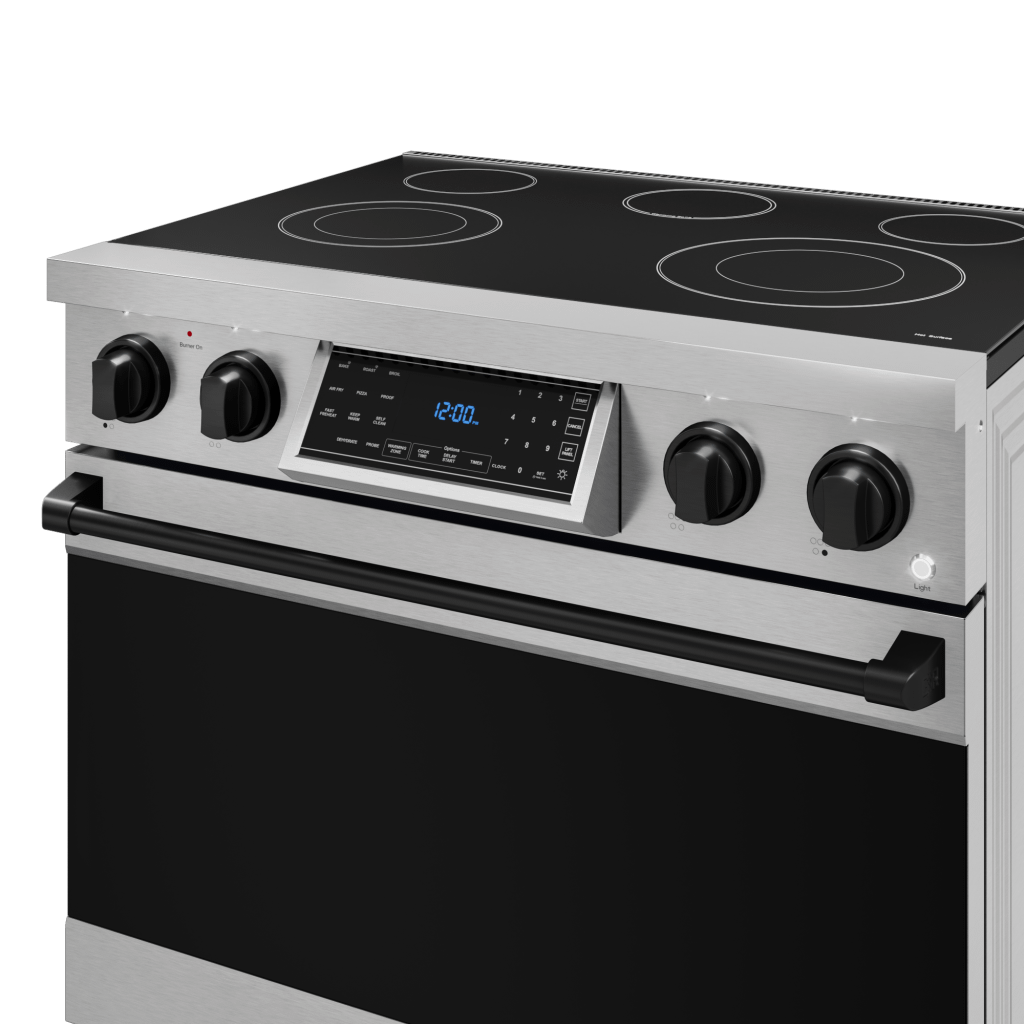 36 Inch Professional Electric Range With Tilt Panel Touch Control In Stainless Steel/black  Gordon Ramsay Series