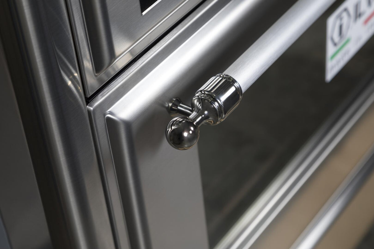 Majestic II 48 Inch Dual Fuel Natural Gas Freestanding Range in Stainless Steel with Chrome Trim