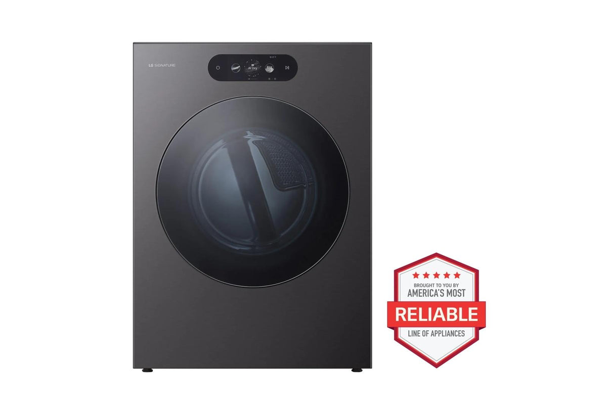 LG SIGNATURE 9.0 cu. ft. Mega Capacity Smart Front Load Gas Dryer with Built-In Intelligence, TurboSteam® and Touch LCD Control