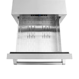 ZLINE 24 in. Touchstone 168 Can Outdoor-Rated Dual Refrigerator Drawer with DuraSnow' Stainless Steel Doors (RDSO-SN-24)