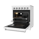 30 Inch Professional Electric Range With Precision Knob Control In White  Gordon Ramsay Series
