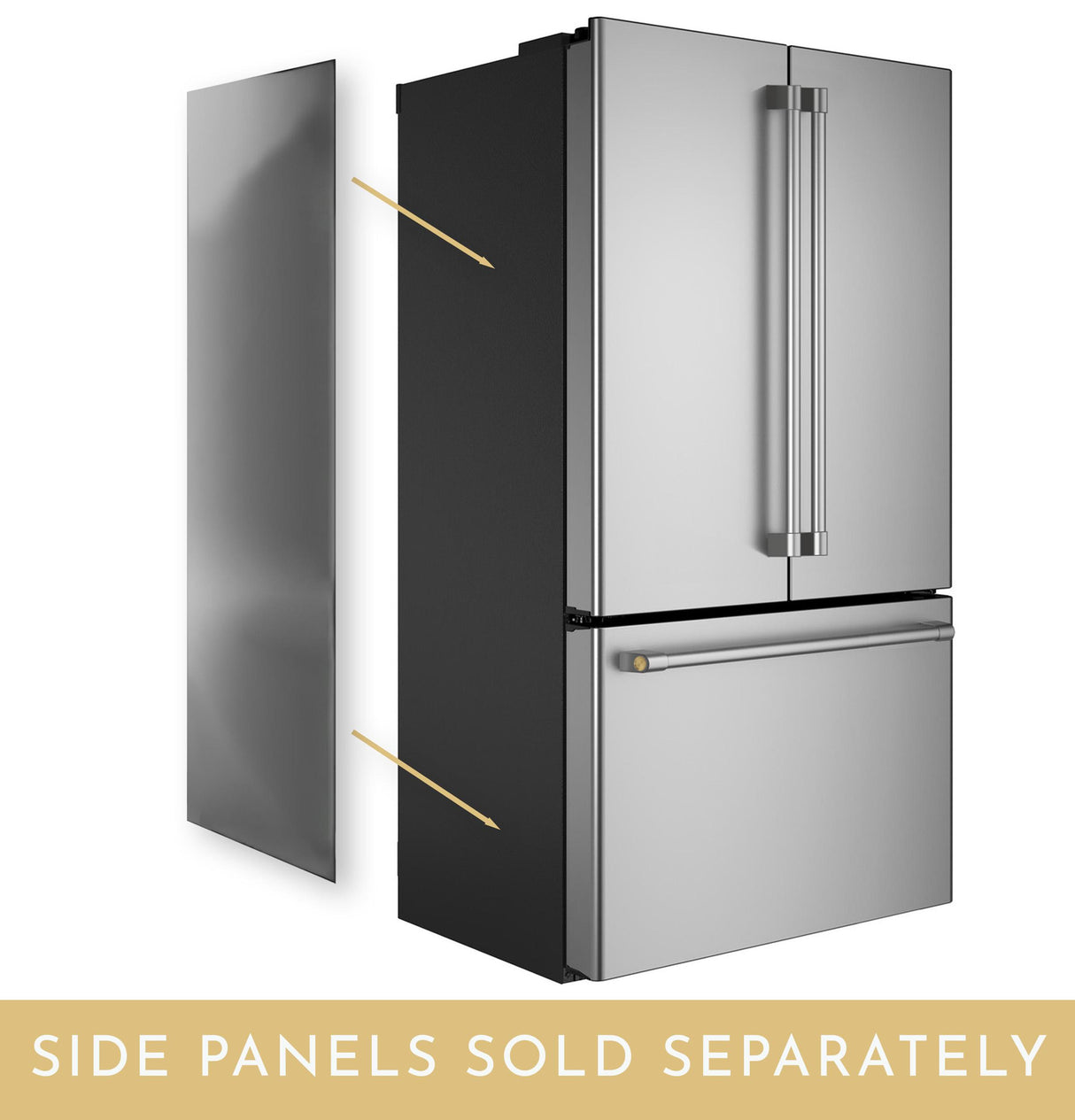 Monogram Stainless Steel Side Panels for French Door Bottom Freezer - Left