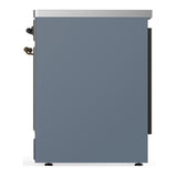 ILVE UMIB30NR3BGB Majestic III 30 inch Induction Range with 4 Elements, 4 cu. ft. Oven Capacity (Triple Glass Door, Blue Grey, Burnished)