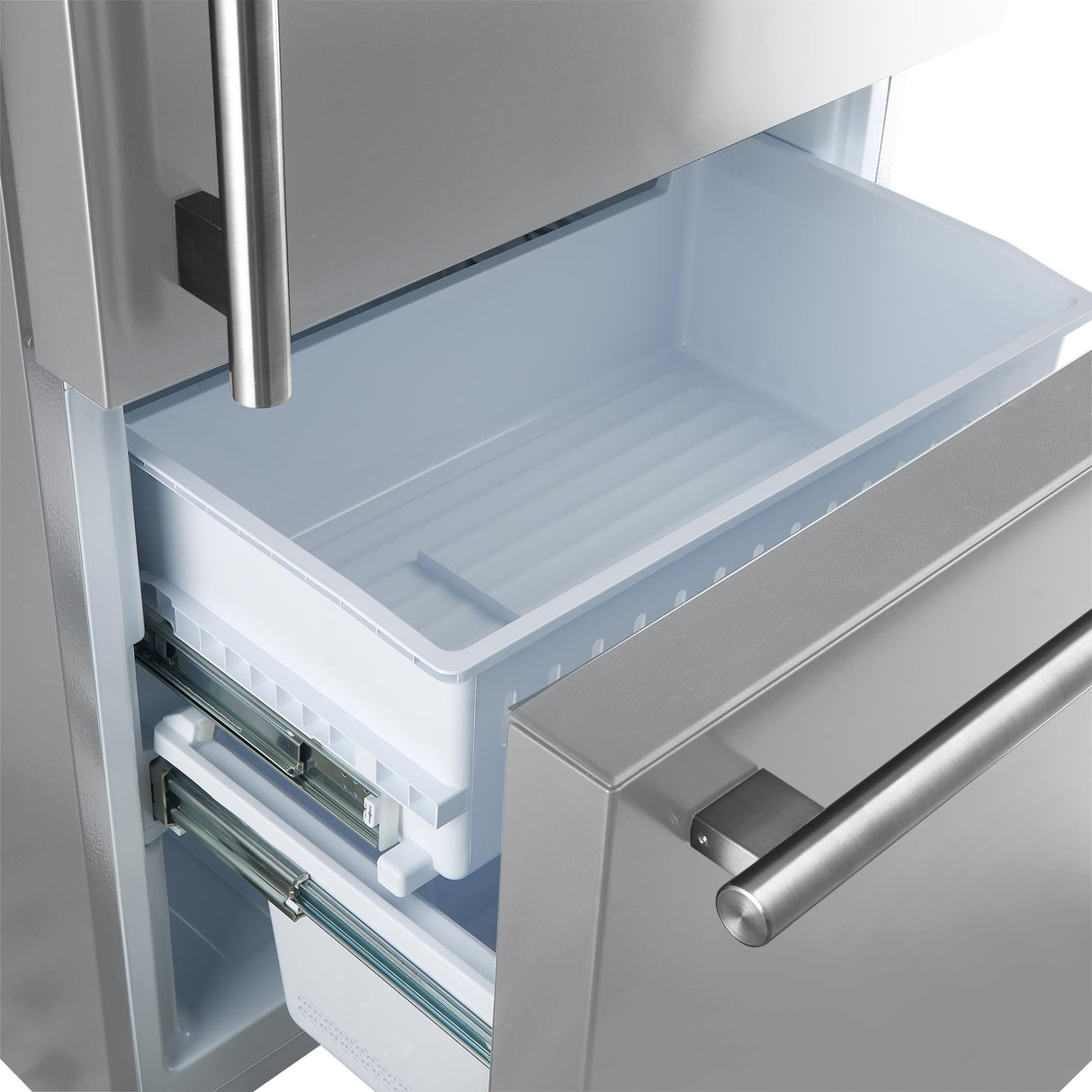 Forno Milano 2-Piece 62-Inch Freestanding Dual Bottom Freezer Refrigerator, Stainless Steel - 34.4 cu.ft, Touch Control, Ice Maker