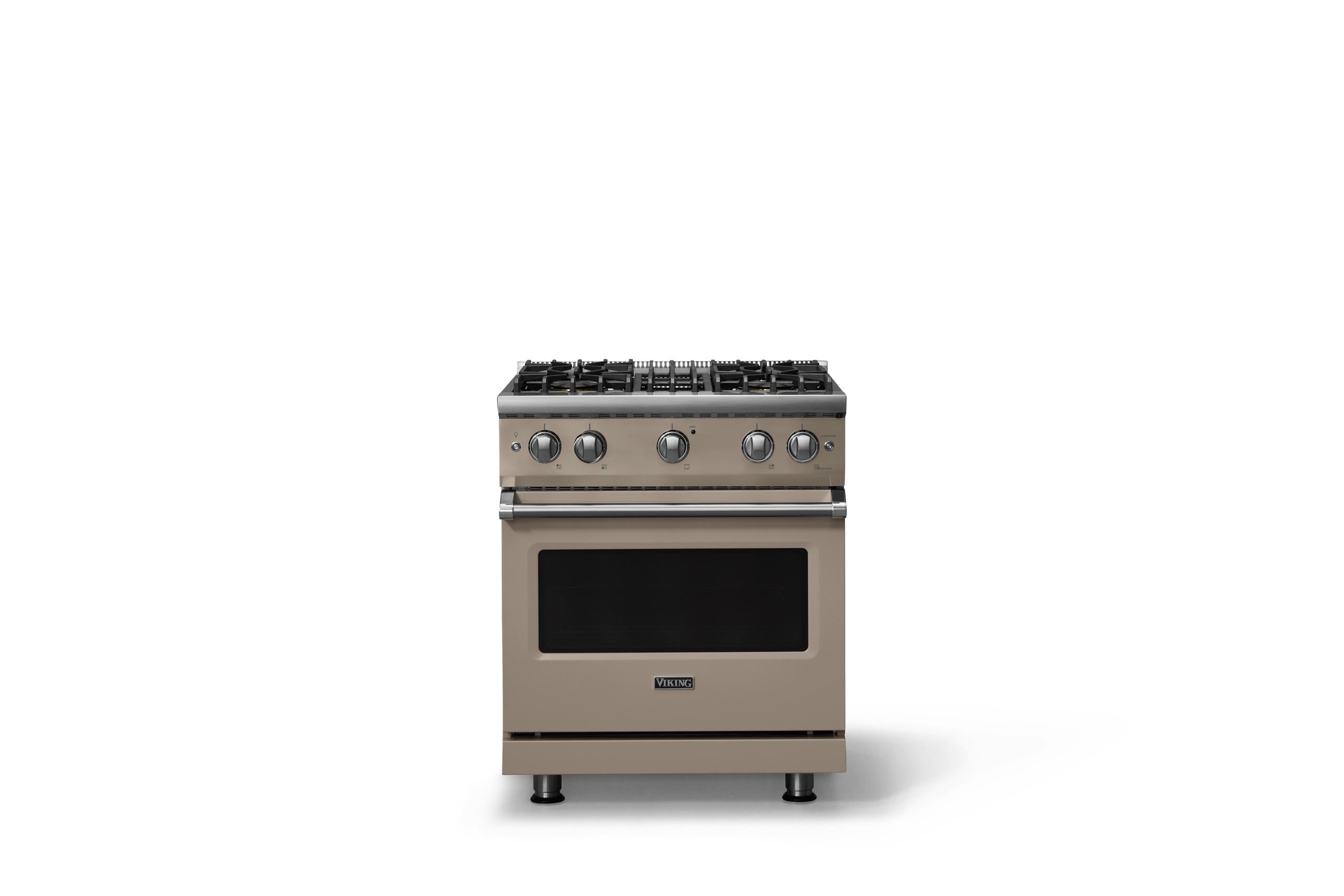 30"W. Sealed Burner Gas Range (Finish: Nantucket, Trim: Polished Chrome, Fuel: Natural Gas)