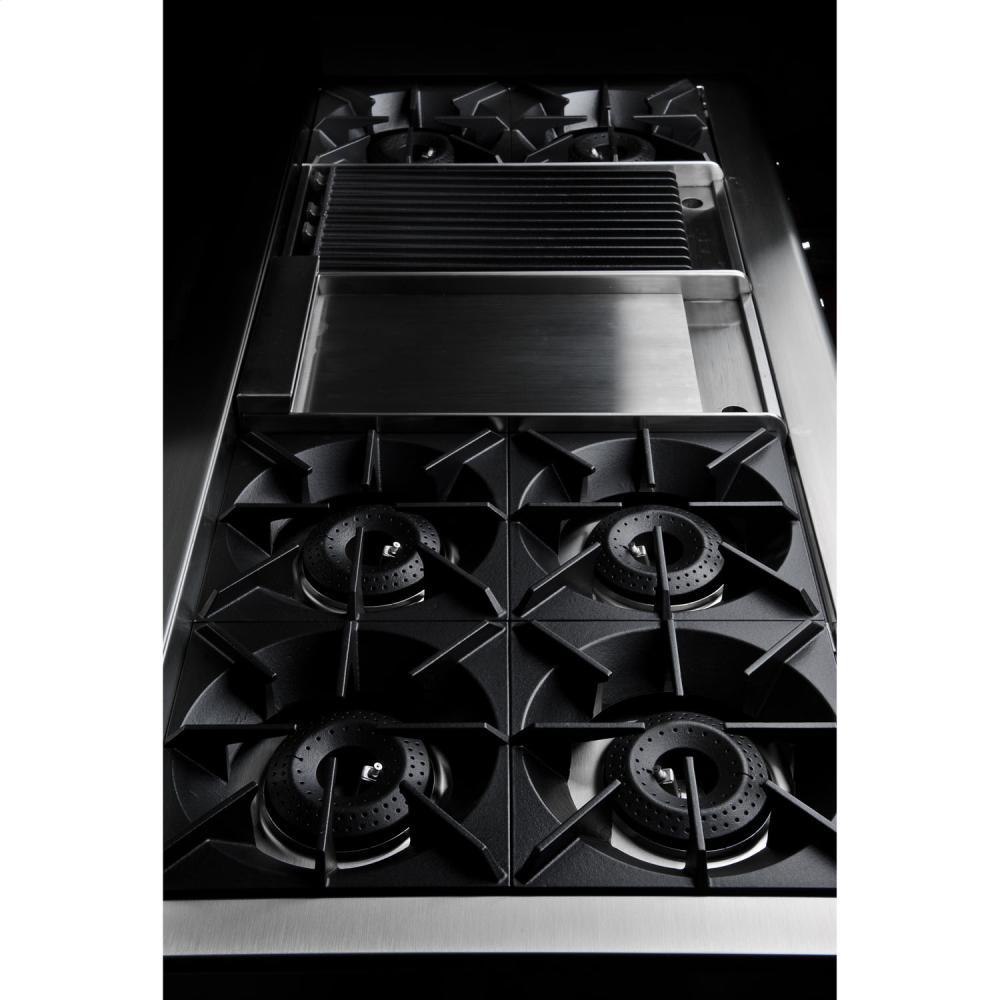 60" Gas Self Clean w/ Rotisserie, 8 Open Burners, 12" Broil Burner