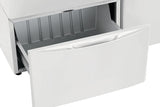 Luxury-Glide® Pedestal with Spacious Storage Drawer - Matte White Finish